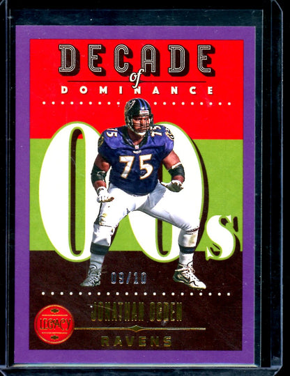 2023 Panini Legacy Jonathan Ogden Decade of Dominance Purple /10 Ravens