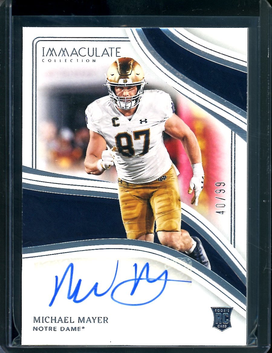 2023 Panini Immaculate Collegiate Michael Mayer Rookie Auto /99 Notre Dame - Trading Card Market