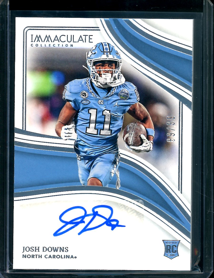 2023 Panini Immaculate Collegiate Josh Downs Rookie Auto /99 North Carolina