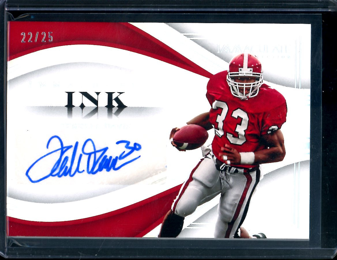 2023 Panini Immaculate Collegiate Terrell Davis Immaculate Ink Auto /25 Georgia