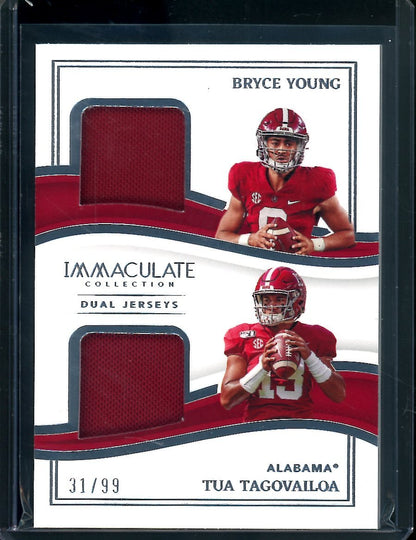 2023 Panini Immaculate Collegiate Bryce Young/Tua Tagovailoa Dual Patch /99 Alabama - Trading Card Market