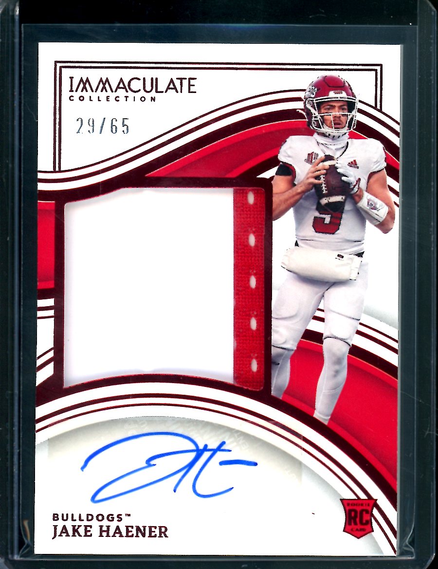2023 Panini Immaculate Collegiate Jake Haener Rookie RPA Red /65 Fresno State