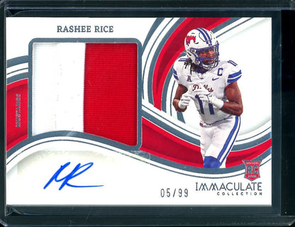 Smu Fb Rashee Rice 2023 Panini Immaculate Collegiate Rashee Rice Rookie RPA /99 SMU ...