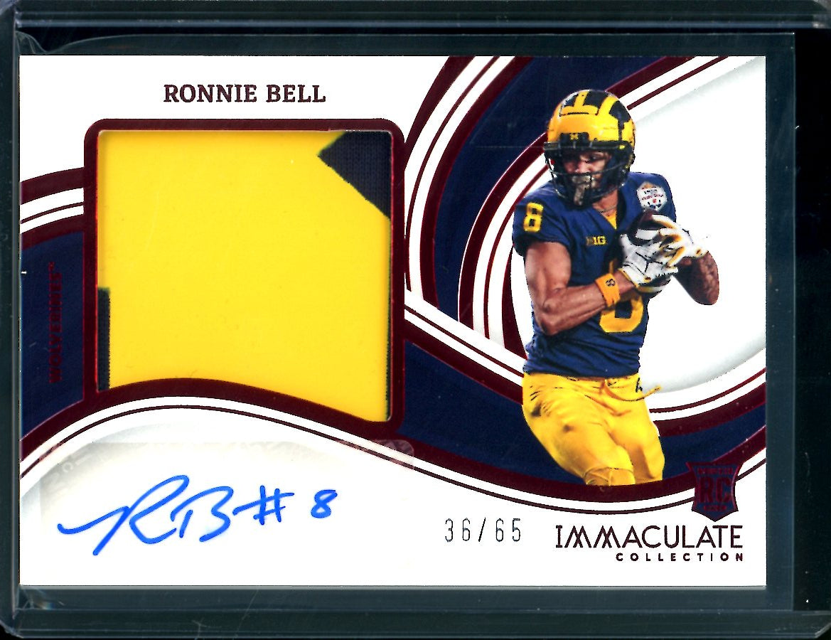 2023 Panini Immaculate Collegiate Ronnie Bell Rookie RPA Red /65 Michigan