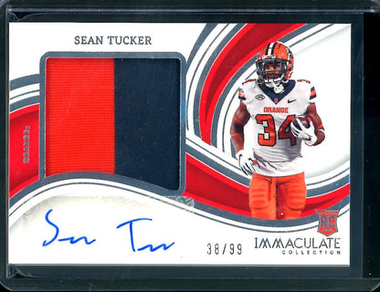 2023 Panini Immaculate Collegiate Sean Tucker Rookie RPA /99 Syracuse - Trading Card Market