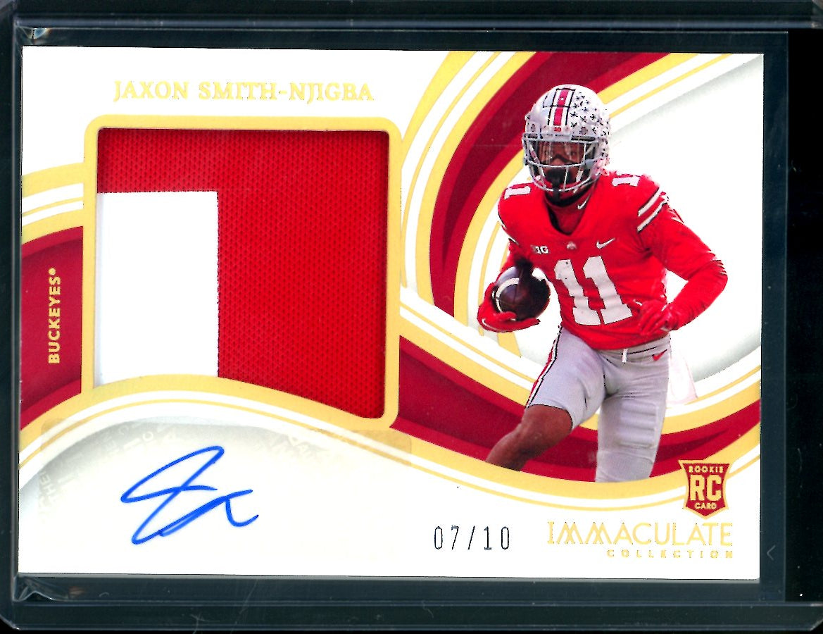 2023 Panini Immaculate Collegiate Jaxon Smith-Njigba Rookie RPA Gold /10 Ohio State