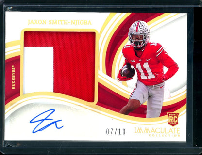 2023 Panini Immaculate Collegiate Jaxon Smith-Njigba Rookie RPA Gold /10 Ohio State
