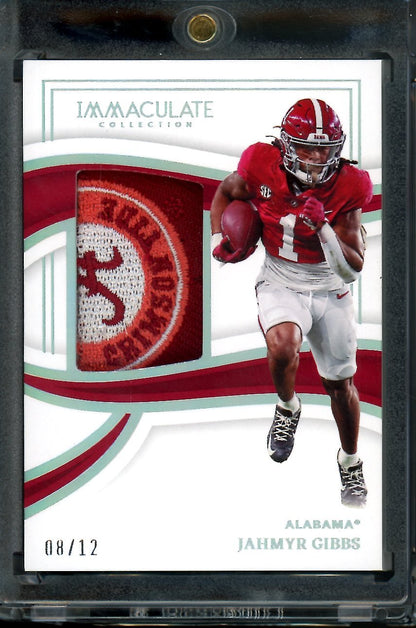 2023 Panini Immaculate Collegiate Jahmyr Gibbs Rookie Jumbo Patch /12 Alabama