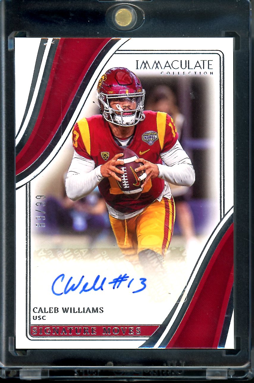 2023 Panini Immaculate Collegiate Caleb Williams Signature Moves Auto /99 USC