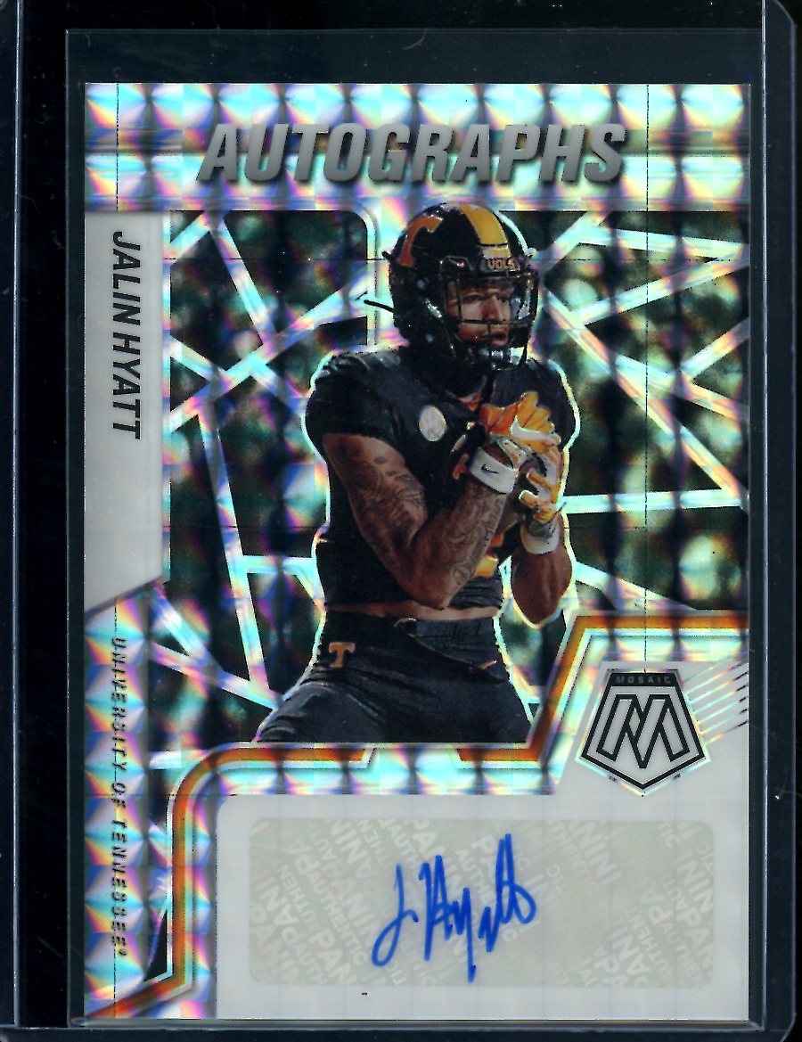 2023 Panini Mosaic Draft Picks Jalin Hyatt Rookie Auto Tennessee