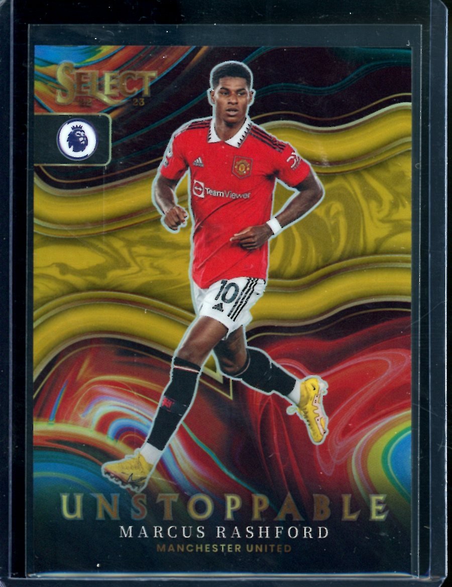 2022-23 Panini Select Marcus Rashford Unstoppable Gold /10 Manchester United