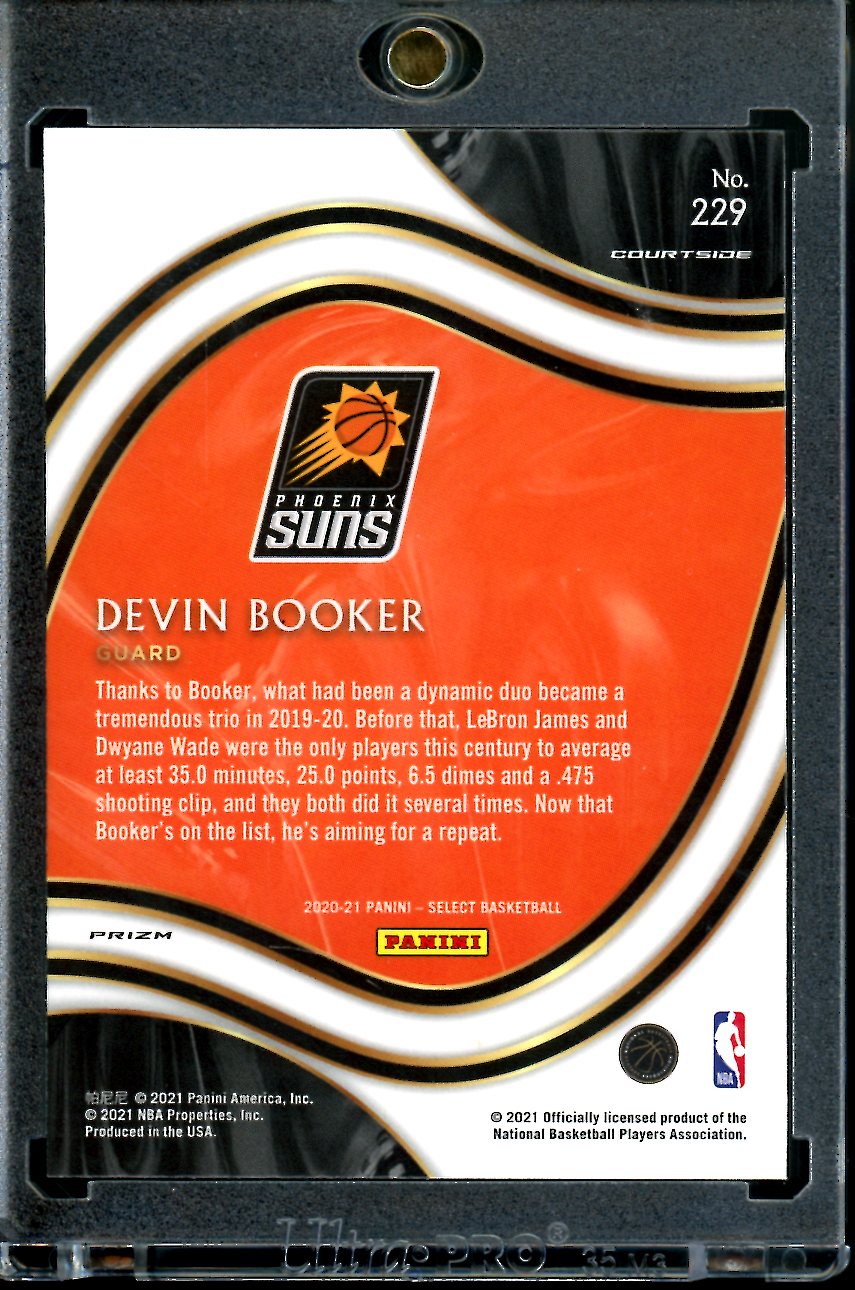 2021-22 Panini Select Devin Booker Courtside Tiger Stripe SSP Suns