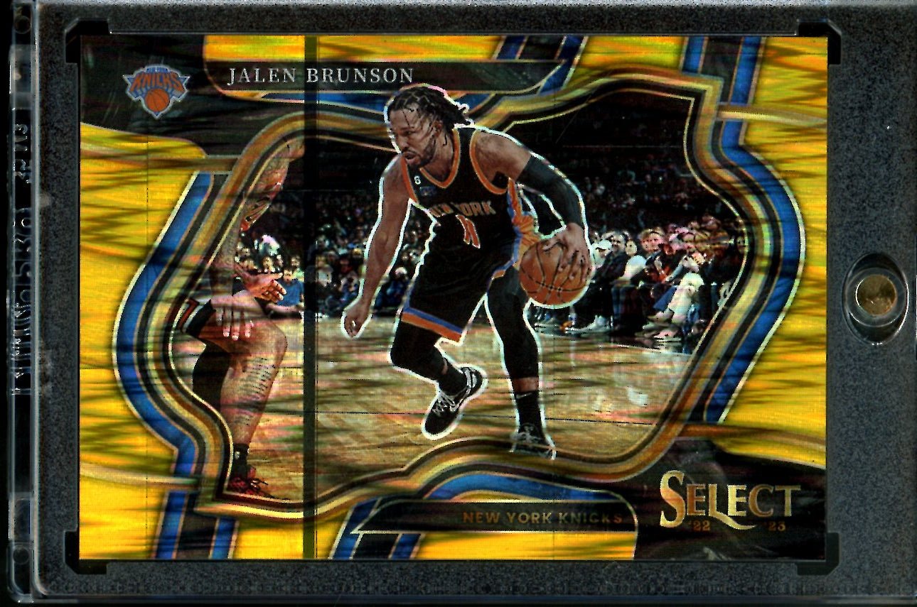 2022 - 23 Panini Select Jalen Brunson Courtside Gold Shimmer /10 Knicks - Trading Card Market