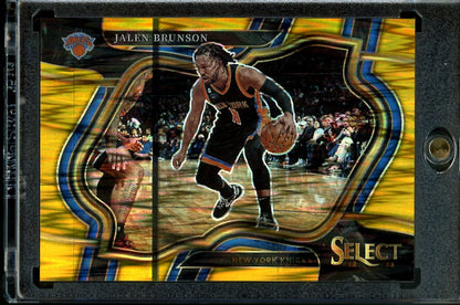 2022 - 23 Panini Select Jalen Brunson Courtside Gold Shimmer /10 Knicks - Trading Card Market