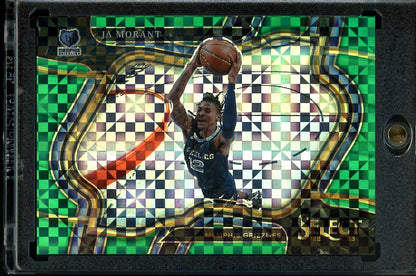 2022-23 Panini Select Ja Morant Courtside Green Checker /5 Grizzlies