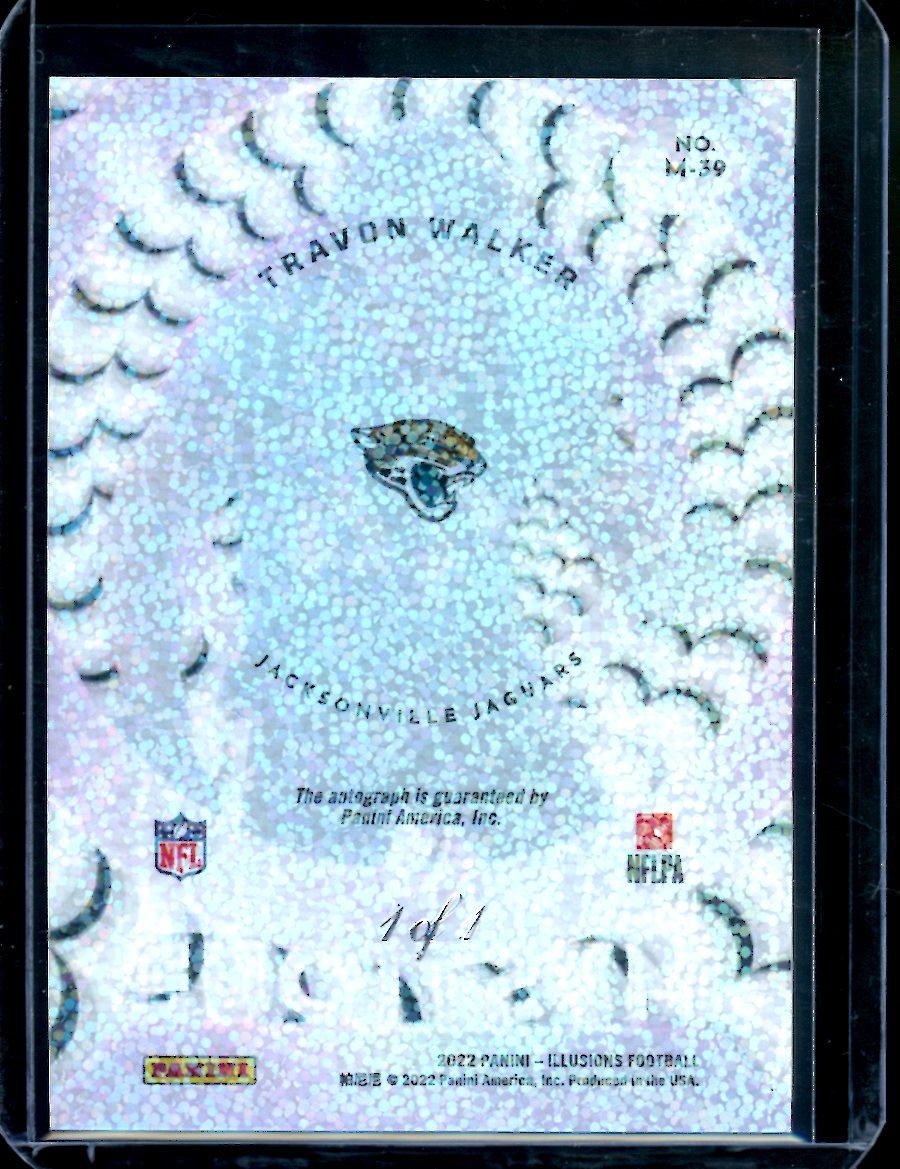 2022 Panini Illusions Travon Walker Rookie Mystique Auto 1/1 Jaguars