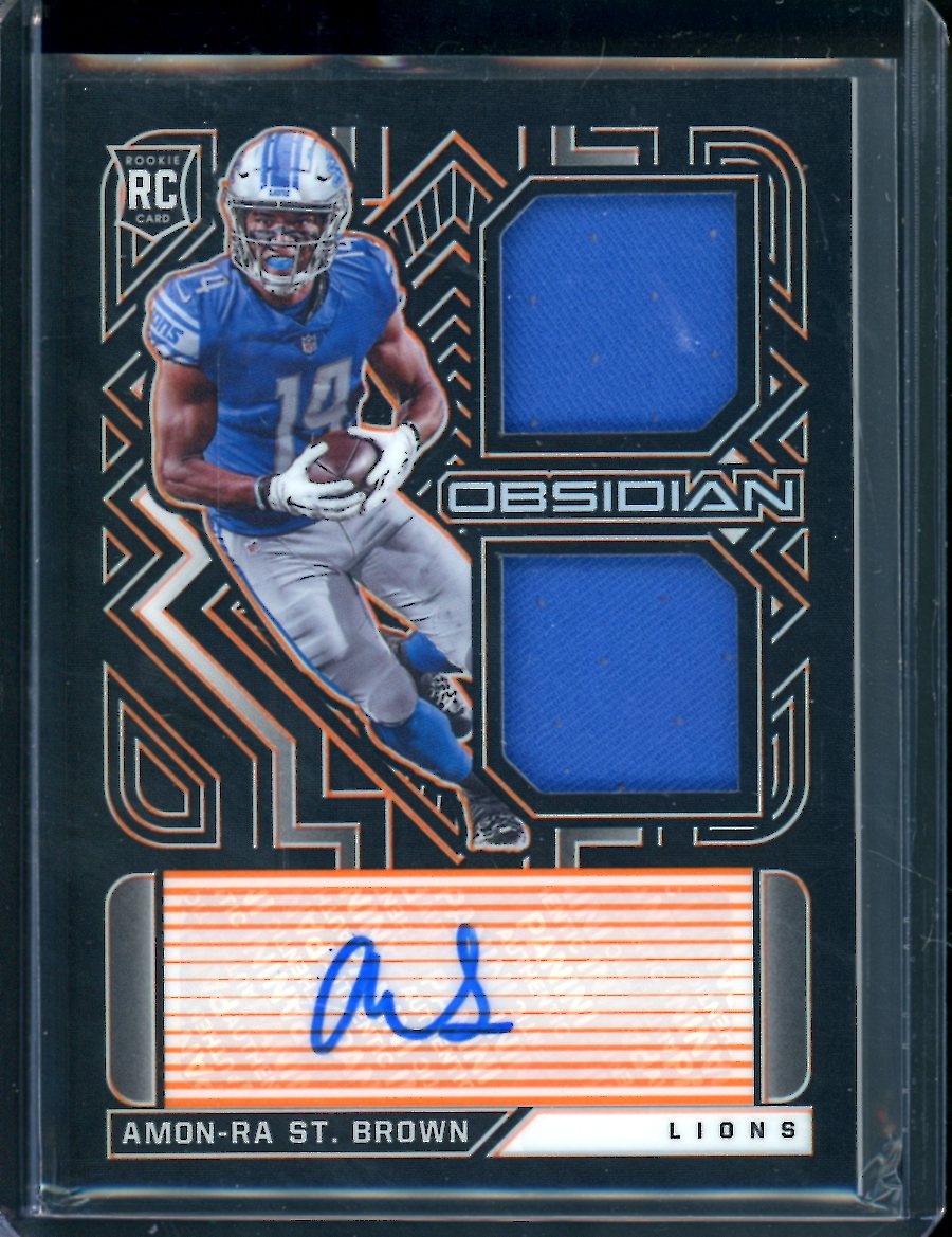 2021 Panini Obsidian Amon-Ra St. Brown Rookie RPA /99 Lions