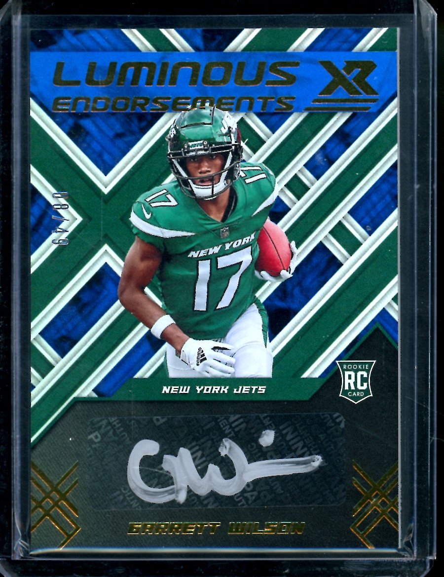 2022 Panini XR Garrett Wilson Rookie Auto /49 Jets - Trading Card Market