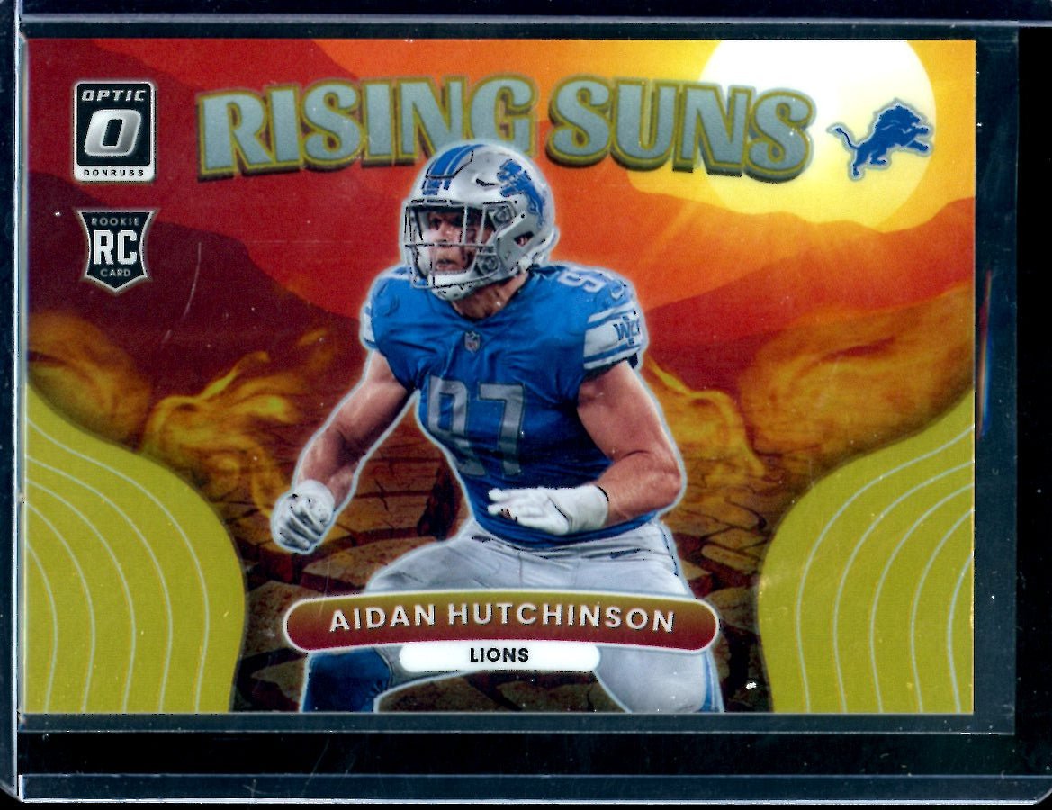 2022 Panini Optic Aidan Hutchinson Rookie Rising Suns Gold /10 Lions - Trading Card Market