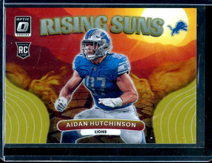 2022 Panini Optic Aidan Hutchinson Rookie Rising Suns Gold /10 Lions - Trading Card Market
