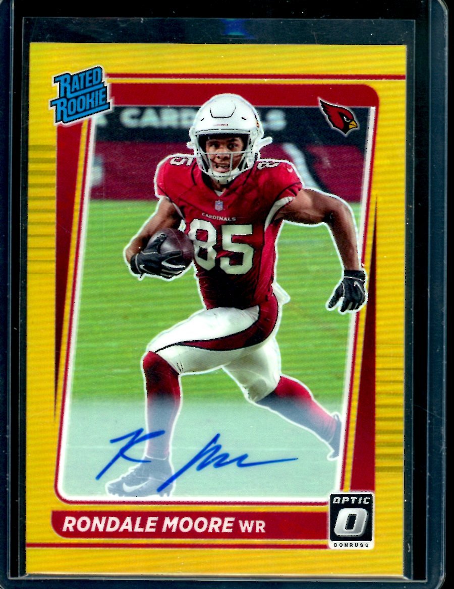 2021 Panini Optic Rondale Moore Rookie Auto Gold /10 Cardinals - Trading Card Market