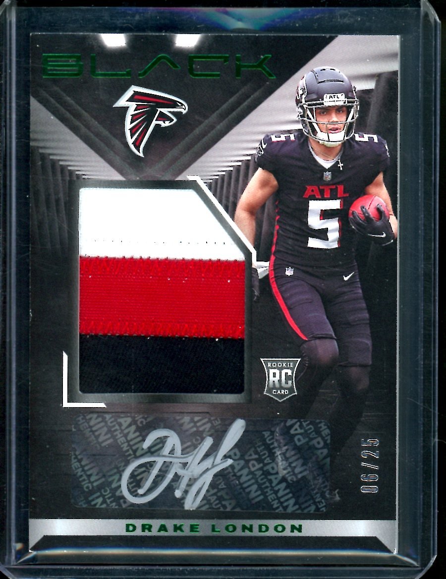 2022 Panini Black Drake London Rookie RPA /25 Falcons - Trading Card Market