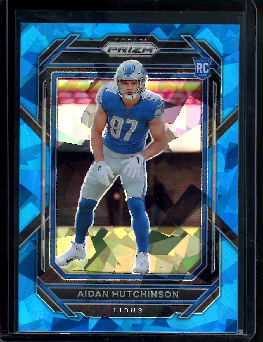 2022 Panini Prizm Aidan Hutchinson Rookie Blue Ice /99 Lions