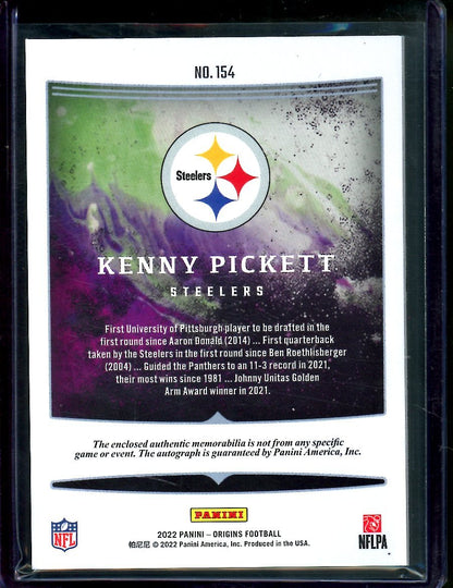 2022 Panini Origins Kenny Pickett Rookie RPA Red /99 Steelers - Trading Card Market