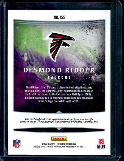 2022 Panini Origins Desmond Ridder Rookie RPA Falcons