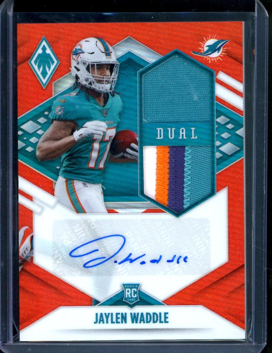 2021 Panini Phoenix Jaylen Waddle Rookie RPA Orange /50 Dolphins - Trading Card Market