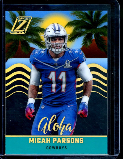 2022 Panini Zenith Micah Parsons Aloha Case Hit Cowboys