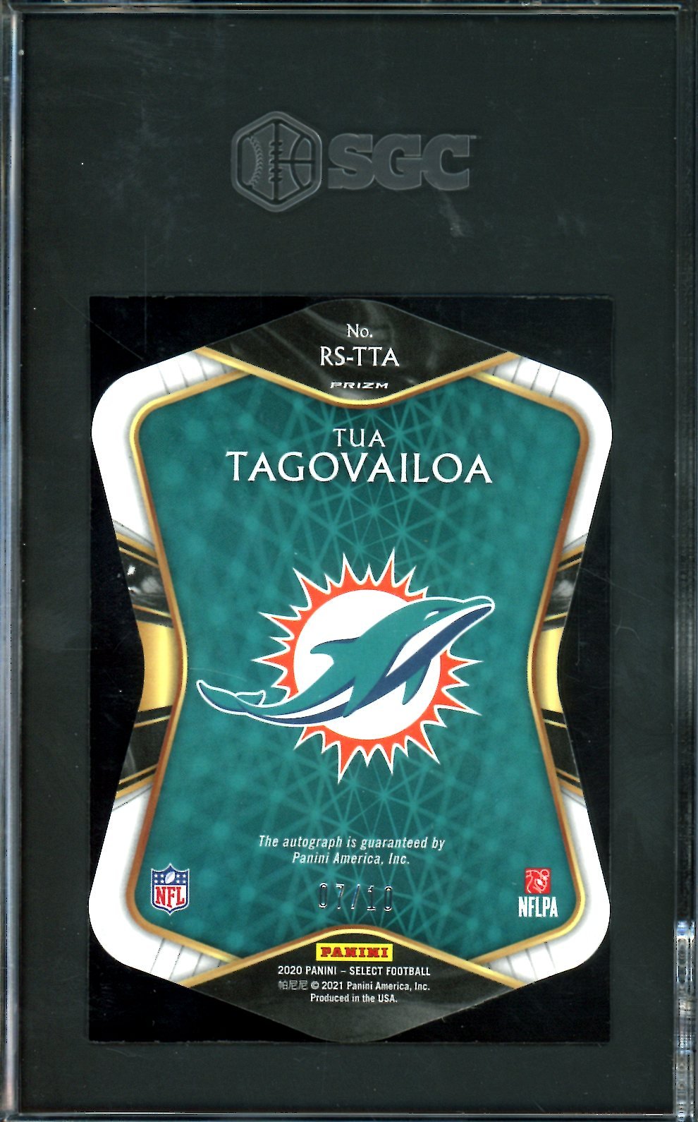 2020 Panini Select Tua Tagovailoa Rookie Auto Tie Dye Die - Cut /10 SGC 9.5/10 Dolphins - Trading Card Market