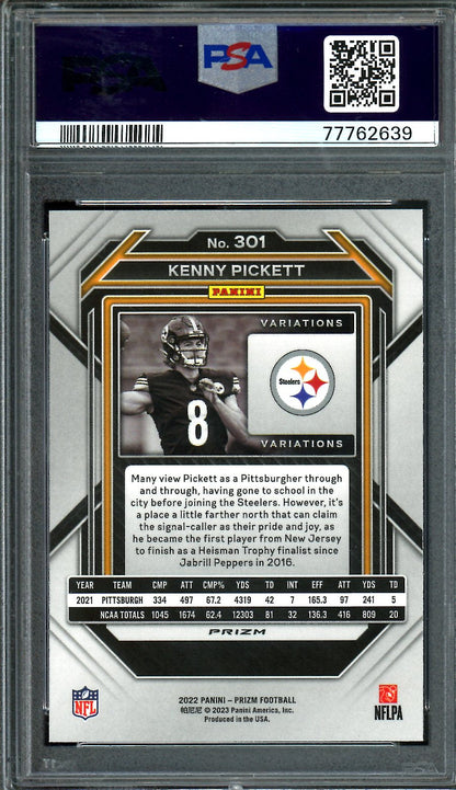 2022 Panini Prizm Kenny Pickett Rookie Variation PSA 9 Steelers