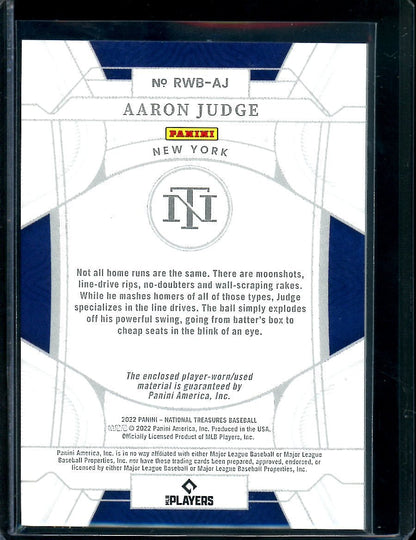 2022 Panini National Treasures Aaron Judge Stars & Stripes Patch /99 Yankees