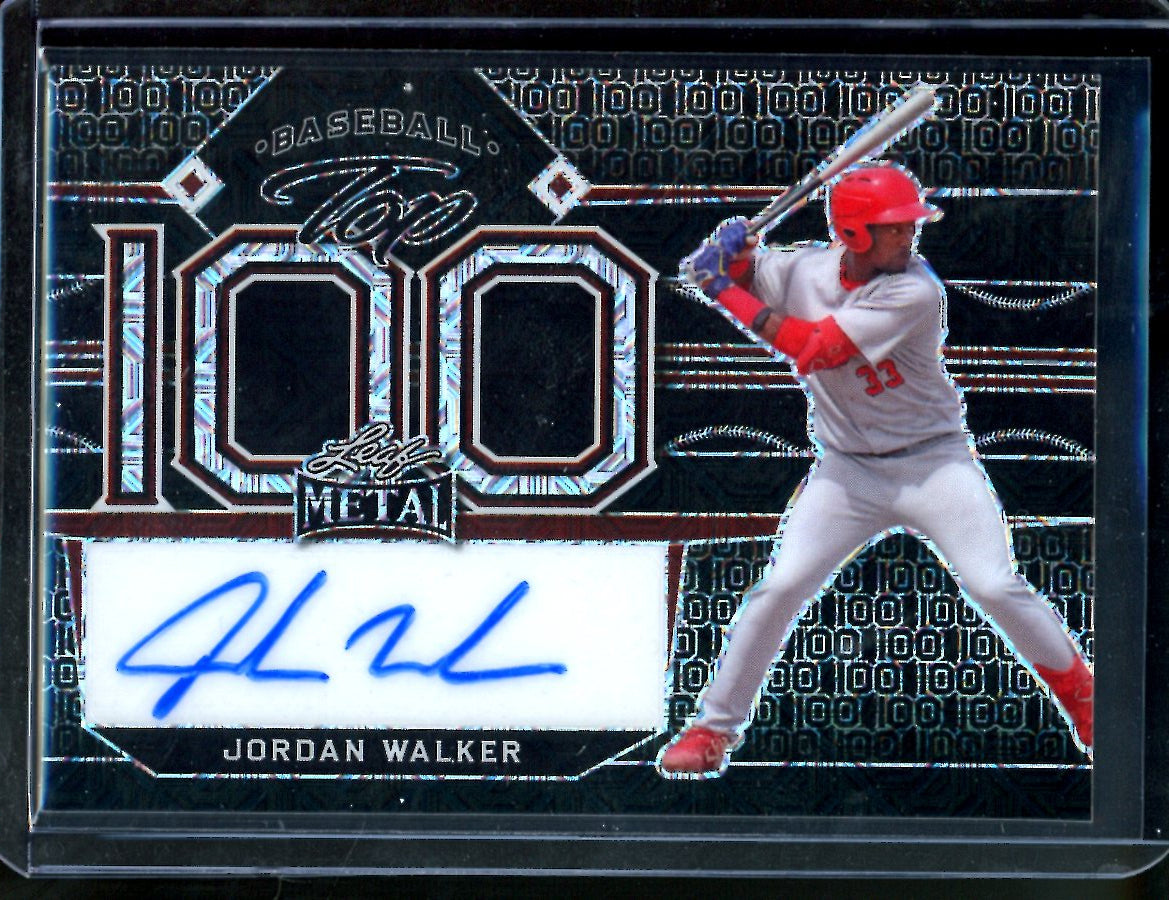 2022 Leaf Metal Jordan Walker Top 100 Auto /3 Cardinals