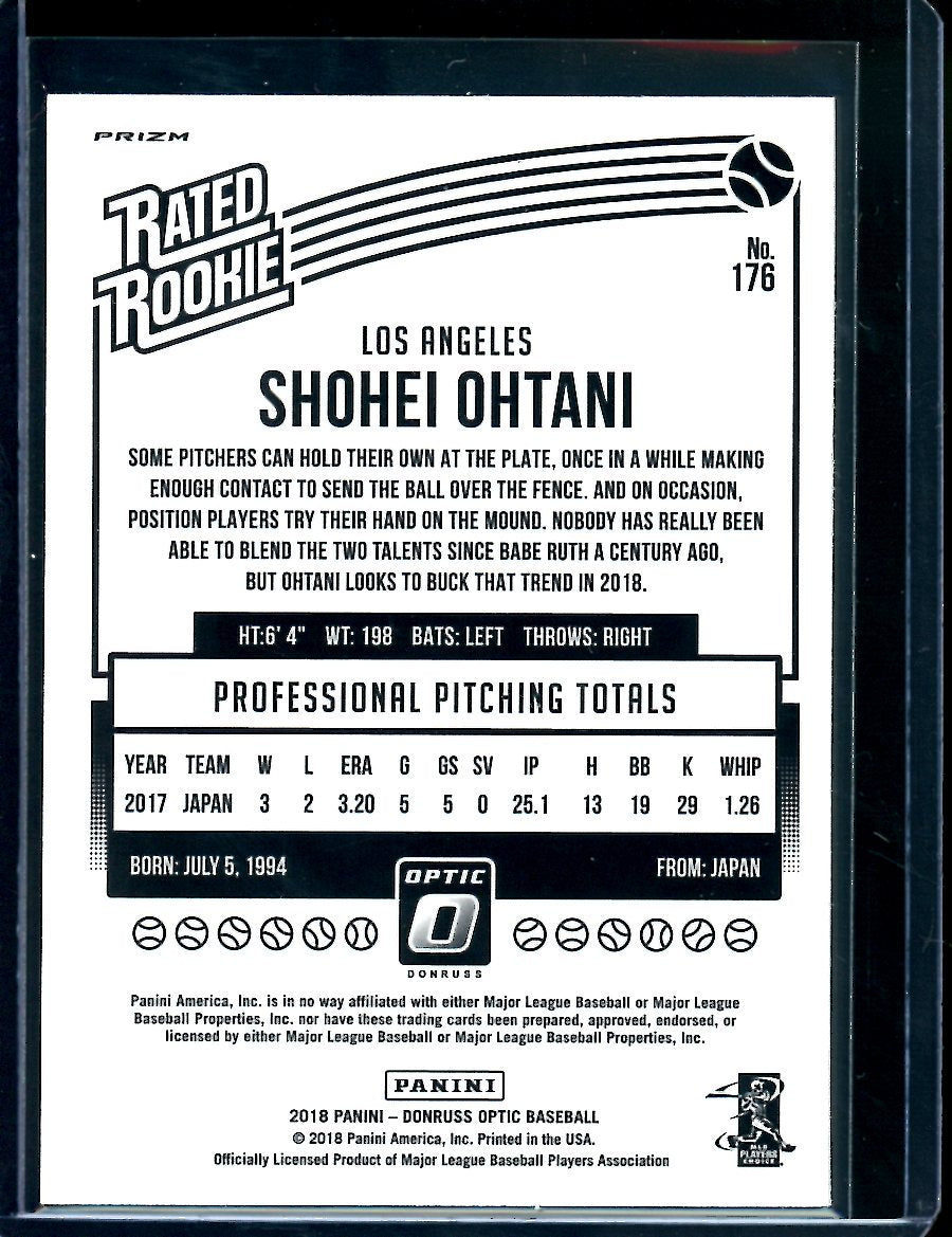 2018 Panini Optic Shohei Ohtani Rookie Shock Pitching Angles