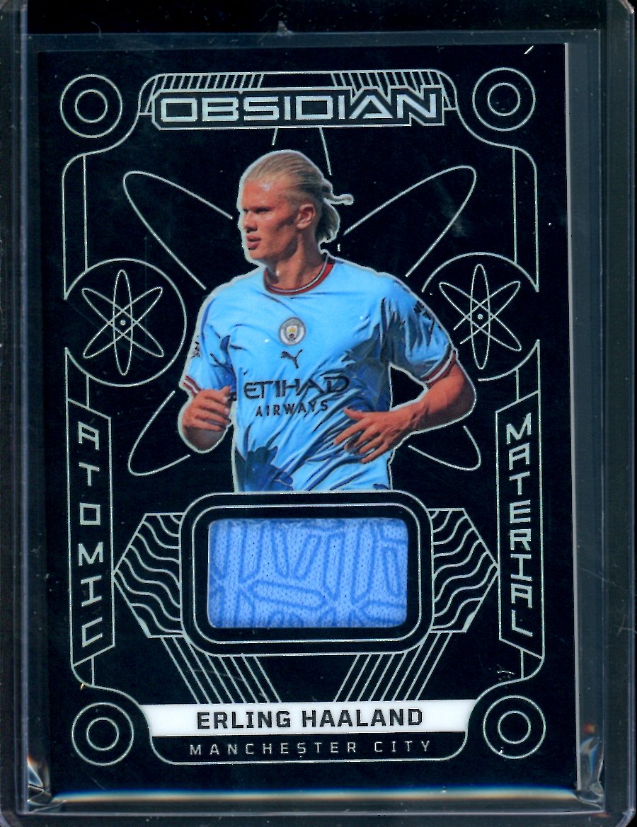 2022-23 Panini Obsidian Erling Haaland Atomic Patch /199 Manchester City