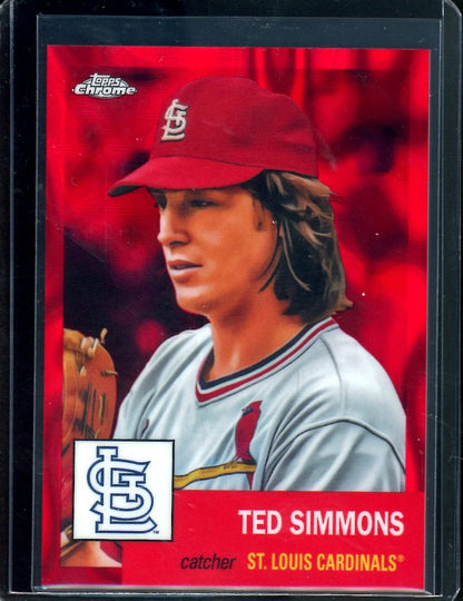 2022 Topps Platinum Anniversary Ted Simmons Red Wave /5 Cardinals