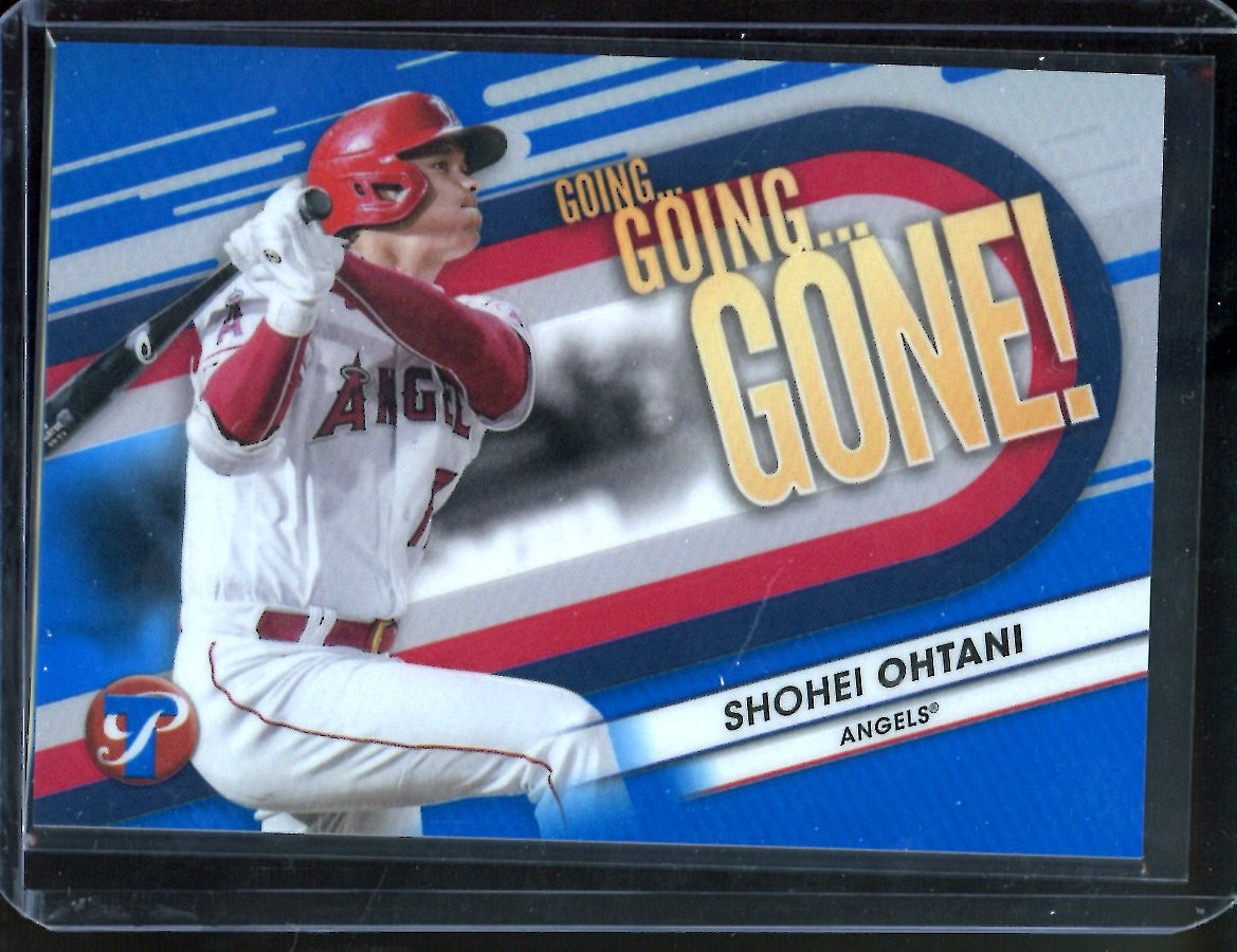 2023 Topps Prestine Shohei Ohtani Going Going Gone Blue /75 Angels