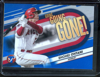 2023 Topps Prestine Shohei Ohtani Going Going Gone Blue /75 Angels