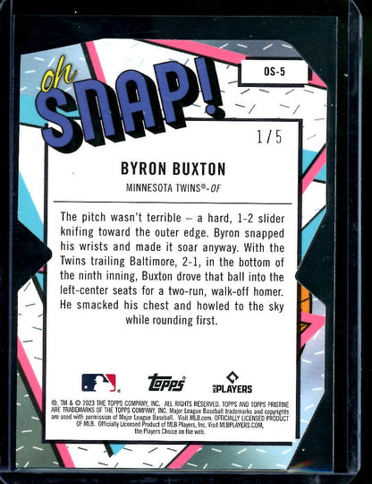 2023 Topps Prestine Byron Buxton Oh Snap Red /5 Twins