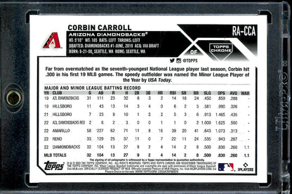 2023 Topps Chrome Corbin Carroll Rookie Auto Blue /150 Diamondbacks