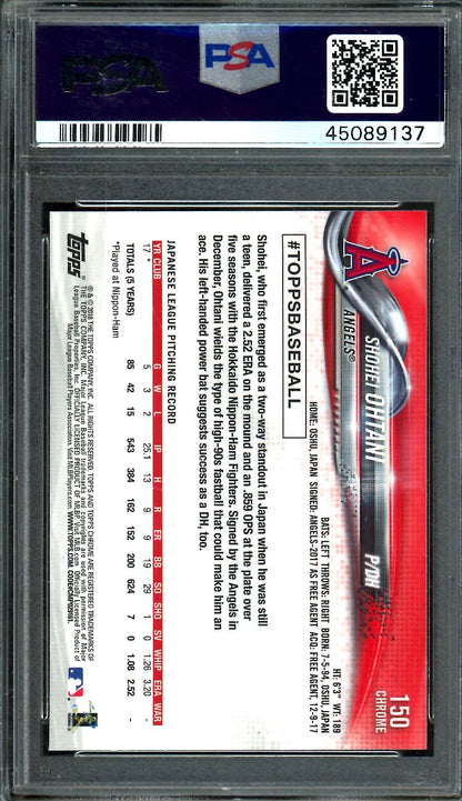 2018 Topps Chrome Shohei Ohtani Rookie Pitching PSA 10 Angels - Trading Card Market
