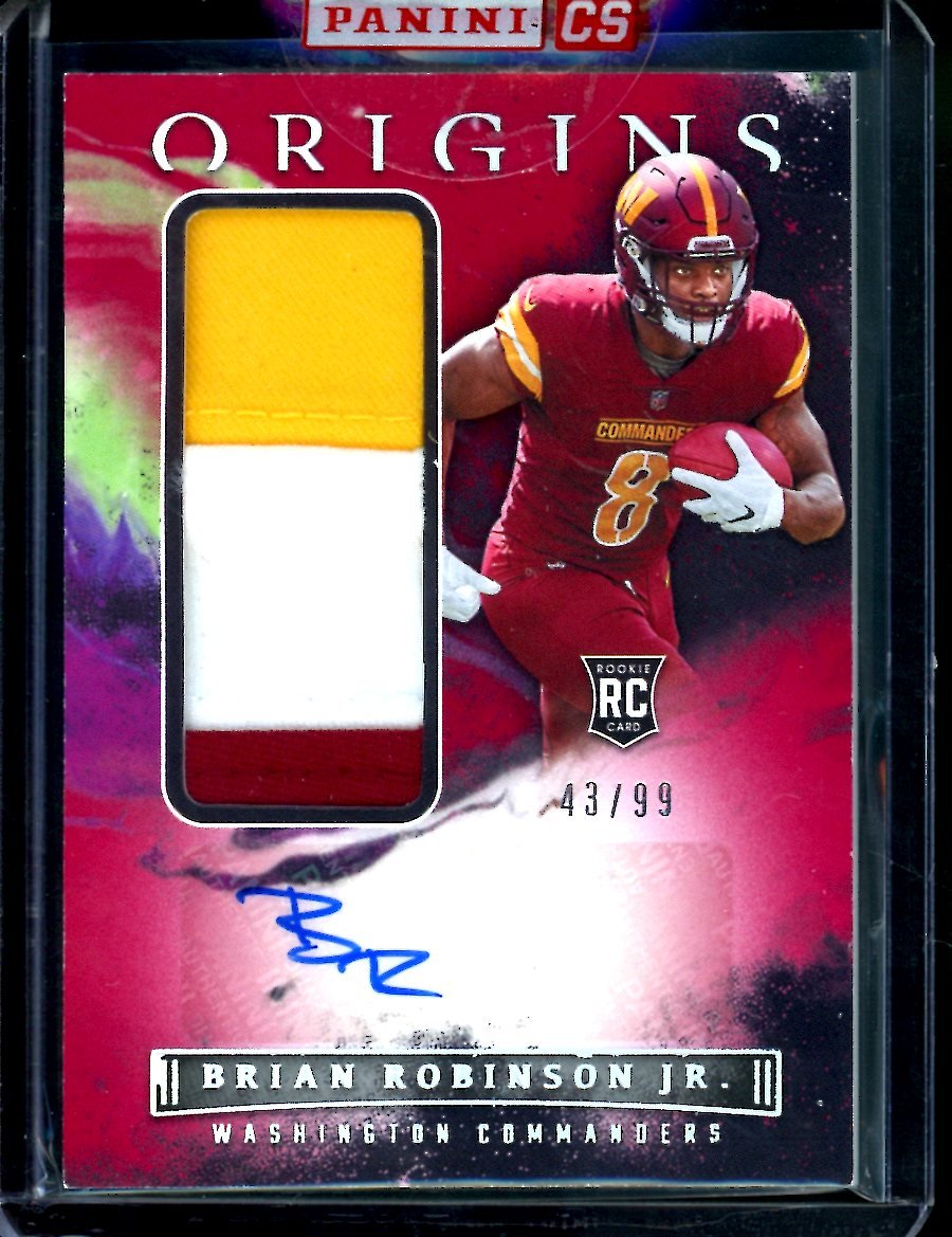2022 Panini Origins Brian Robinson Jr. Rookie RPA Red /99 Commanders ...