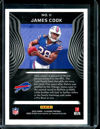 2022 Panini Illusions James Cook Rookie Yellow /25 Bills