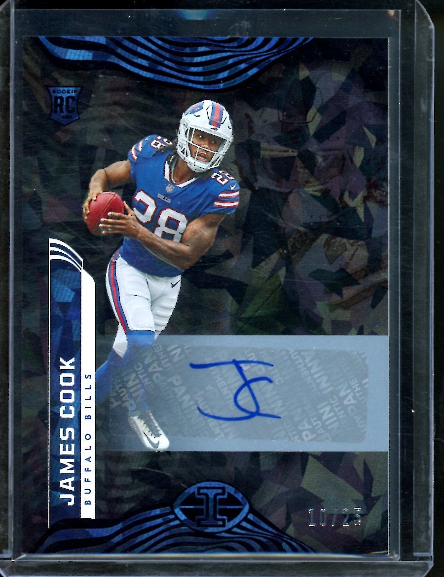 2022 Panini Illusions James Cook Rookie Auto Black Ice /25 Bills - Trading Card Market