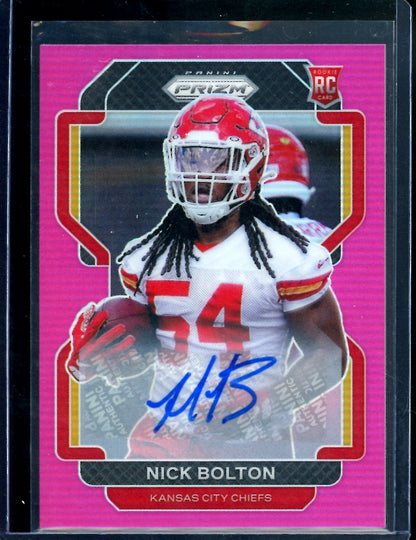 2021 Panini Prizm Nick Bolton Rookie Auto Pink Chiefs