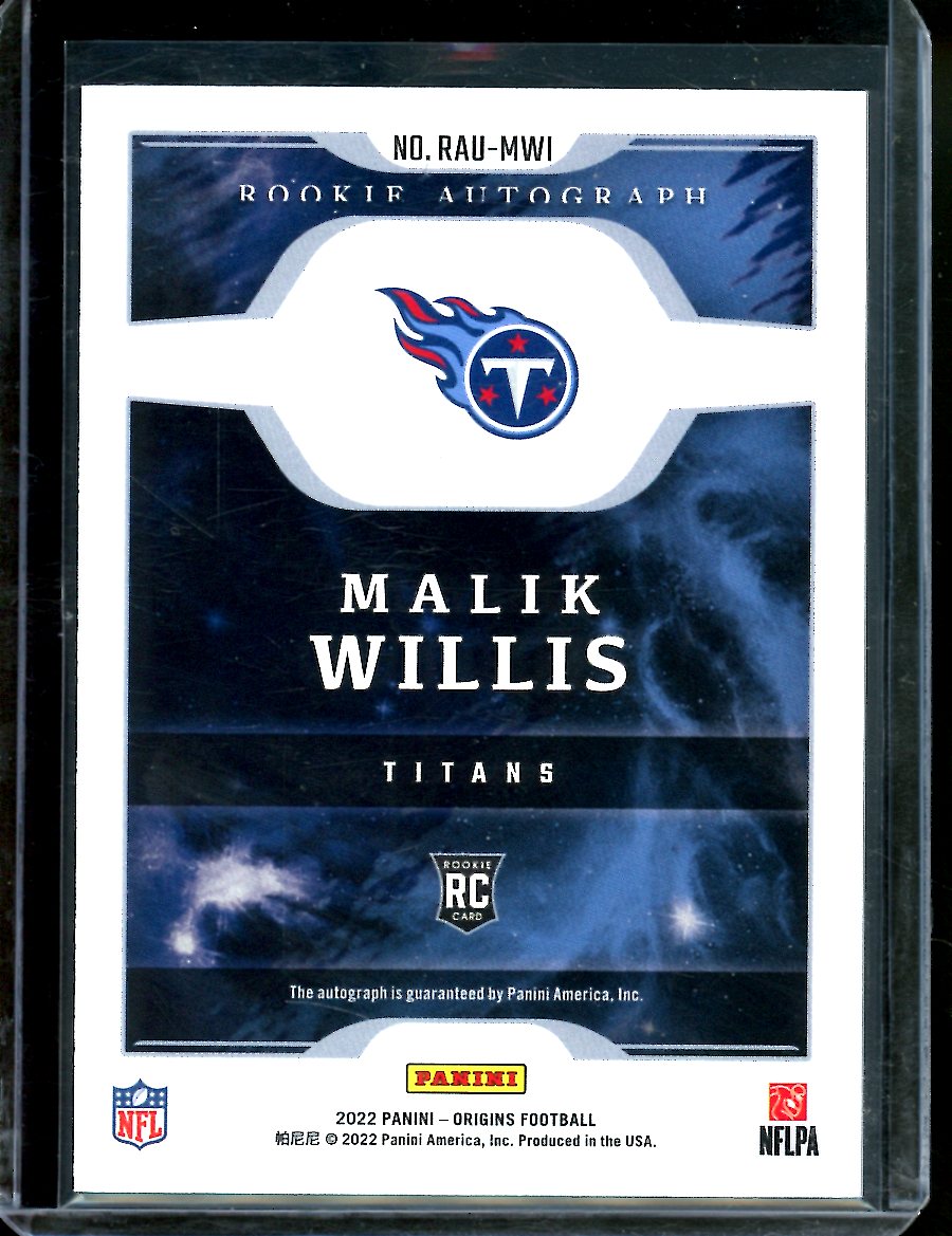 2022 Panini Origins Malik Willis Rookie Auto /25 Titans