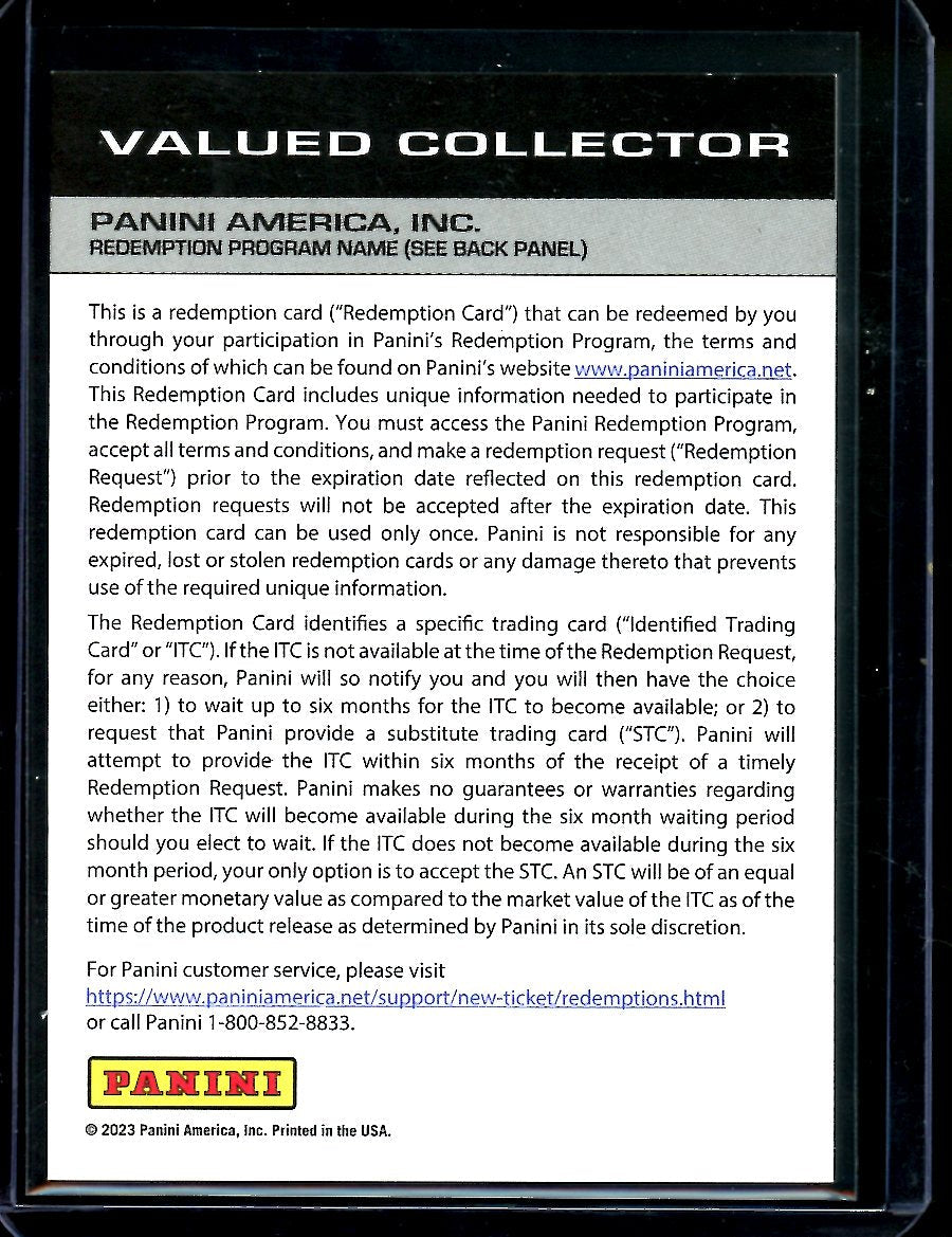 2023 Panini Immaculate Collgeiate Dontayvion Wicks Rookie RPA 1/1 Redemption Packers