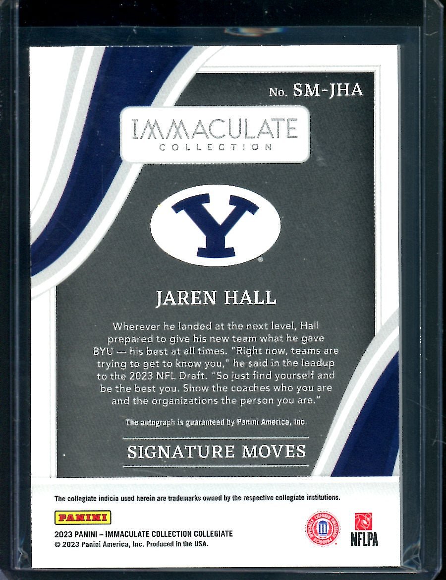 2023 Panini Immaculate Collgeiate Jaren Hall Signature Moves Auto /99 Vikings - Trading Card Market